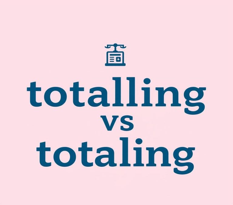 Totalling or Totaling: Grammar Usage & Correct Spelling